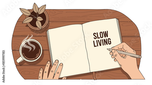 Embracing a Slower Pace of Life The Art of Slow Living Captured in a Cozy Scene