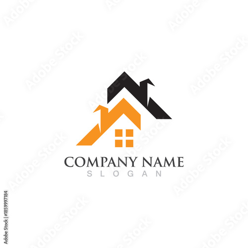 Home and building logo and symbol vector image