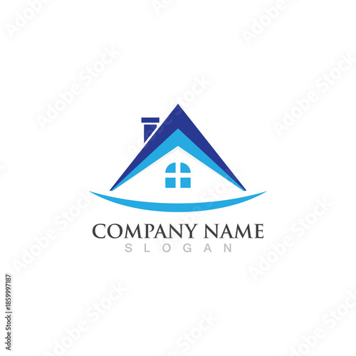 Home and building logo and symbol vector image