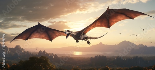 realistic photo of Pterodactyl ,generative AI