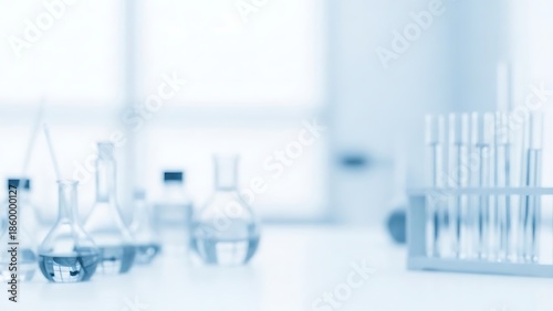 Close-up view of laboratory equipment filled with clear liquid, showcasing scientific research and development in a clean, bright environment