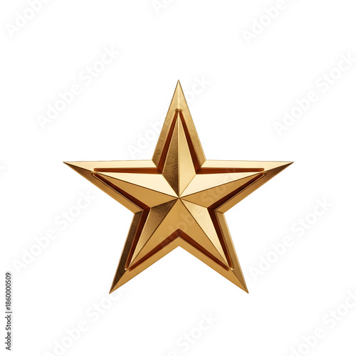 golden star isolated on white background