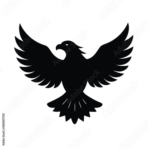 Eagle Silhouette Icon Vector Illustration