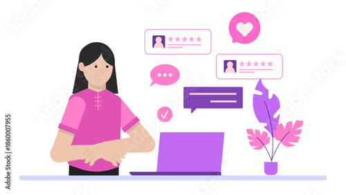 Online Platform for Resolving Consumer Complaints. Flat Vector Illustration