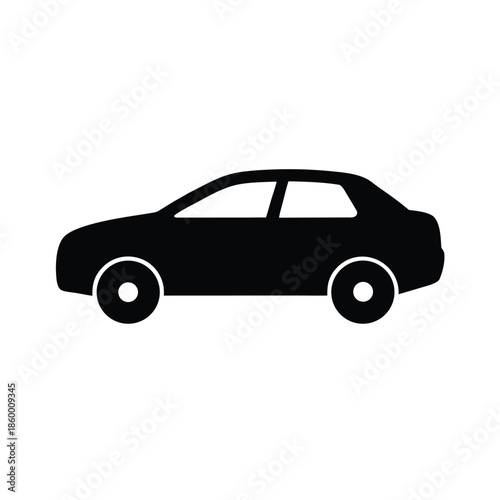 Car Silhouette Icon Vector Illustration