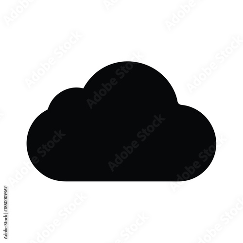 Cloud Silhouette Icon Vector Illustration