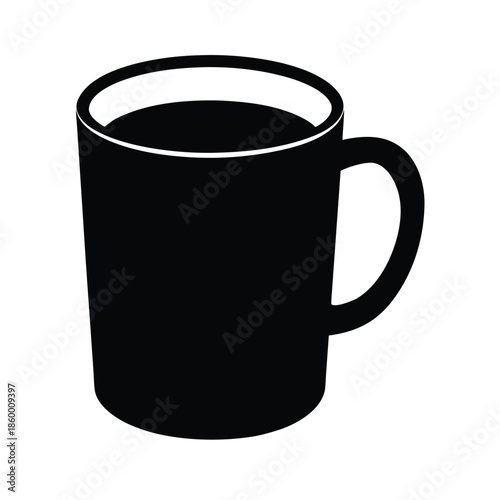 Coffee Mug Silhouette Icon Vector Illustration