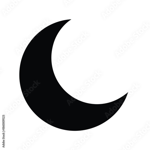 Moon Silhouette Icon Vector Illustration