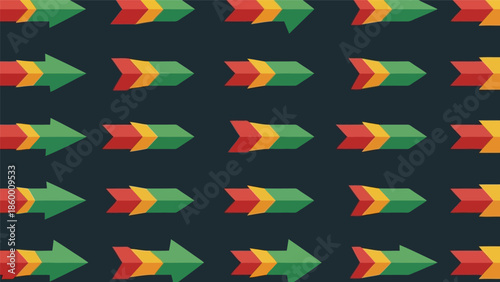 Colorful Arrow Pattern Vector for Modern Designs and Graphics