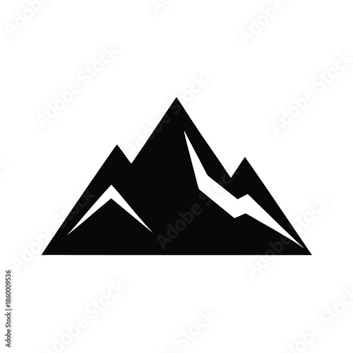 Mountain Silhouette Icon Vector Illustration