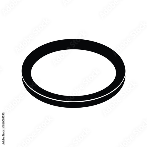 Ring Silhouette Icon Vector Illustration