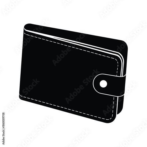 Wallet Silhouette Icon Vector Illustration