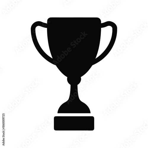 Trophy Silhouette Icon Vector Illustration