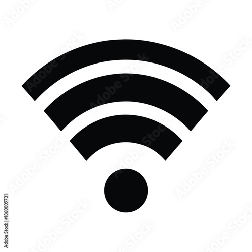 WiFi Icon Silhouette Vector Illustration