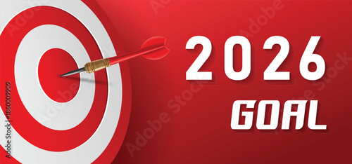 2026 Goal Target with Dart Bullseye