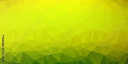 Bright Yellow and Green Low-Poly Background With Geometric Pattern for Modern Design