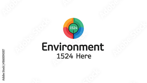 Free Download Colorful environment logo with text and the number 1524, representing nature and sustainability. - GFXLoad