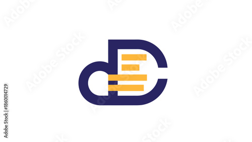 Creative design logo featuring the letters D and C with abstract elements.