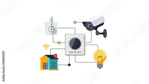 Smart home system with connected devices for modern living and automation