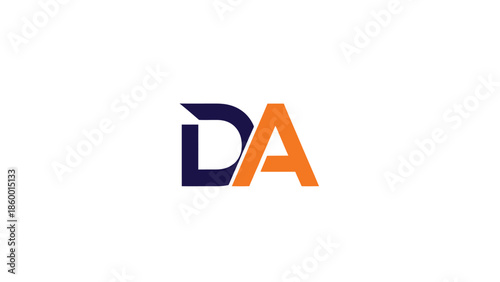 DA logo design with a modern and professional appearance for business.