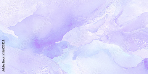 A beautiful abstract watercolor wash in shades of lavender lilac and pale blue with flowing marbled textures