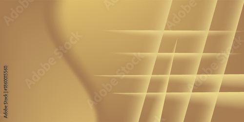 An abstract background using warm gold and beige tones. The design consists of diagonal lines and shapes that create a sense of dimension and detail.