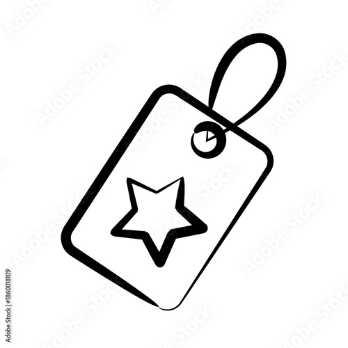 Name tag with star or heart