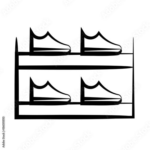 Shoe rack with small shoes