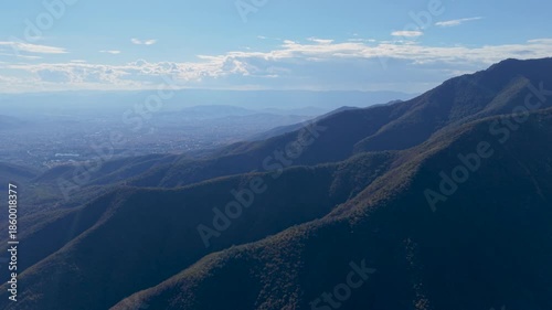 Scenic panorama of the Sierra Norte mountains in Oaxaca, Mexico