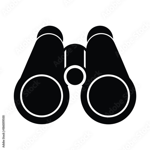 Binoculars Silhouette Icon Vector Illustration