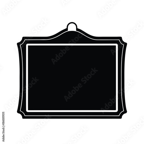 Blackboard Silhouette Icon Vector Illustration