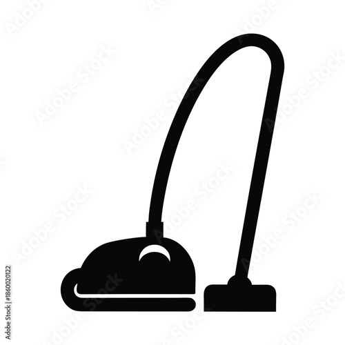 Vacuum Cleaner Silhouette Icon Vector Illustration