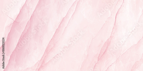 A close up view of a pale pink marble texture with flowing white veins creating an elegant background