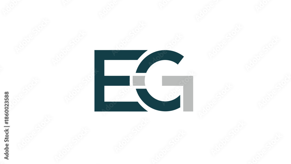 Obraz premium Elegant EG Logo Design - A Modern and Minimalist Branding Concept.