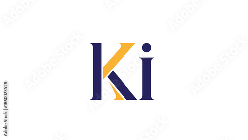 Elegant and modern Ki logo design with a stylish color scheme for branding.