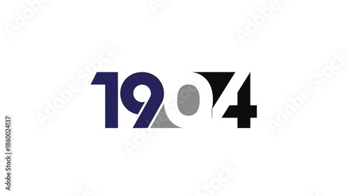 Elegant numerical logo design featuring the year nineteen oh four, a stylish visual representation.