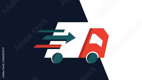 Delivery truck icon representing fast and efficient transportation services for businesses.