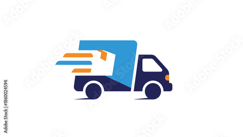 Fast delivery truck icon representing quick shipping and logistics services.