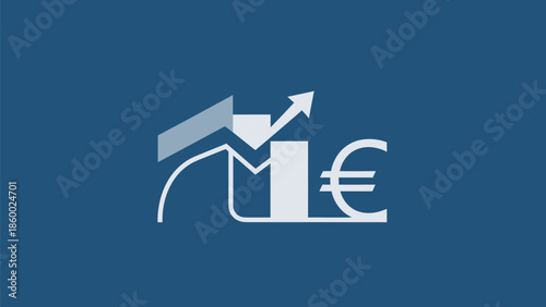 Financial growth and euro symbol representing economic progress and investment.