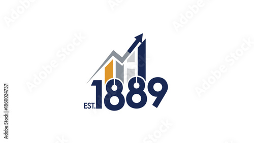 Financial growth and investment analysis represented by the logo design.