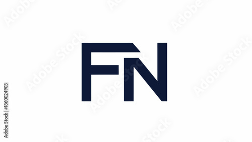 FN logo design, modern and minimalist, perfect for branding and identity, simple and clean, professional and versatile.