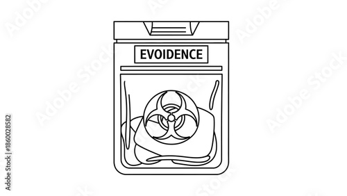 Biohazard Evidence Bag with Biohazard Symbol.