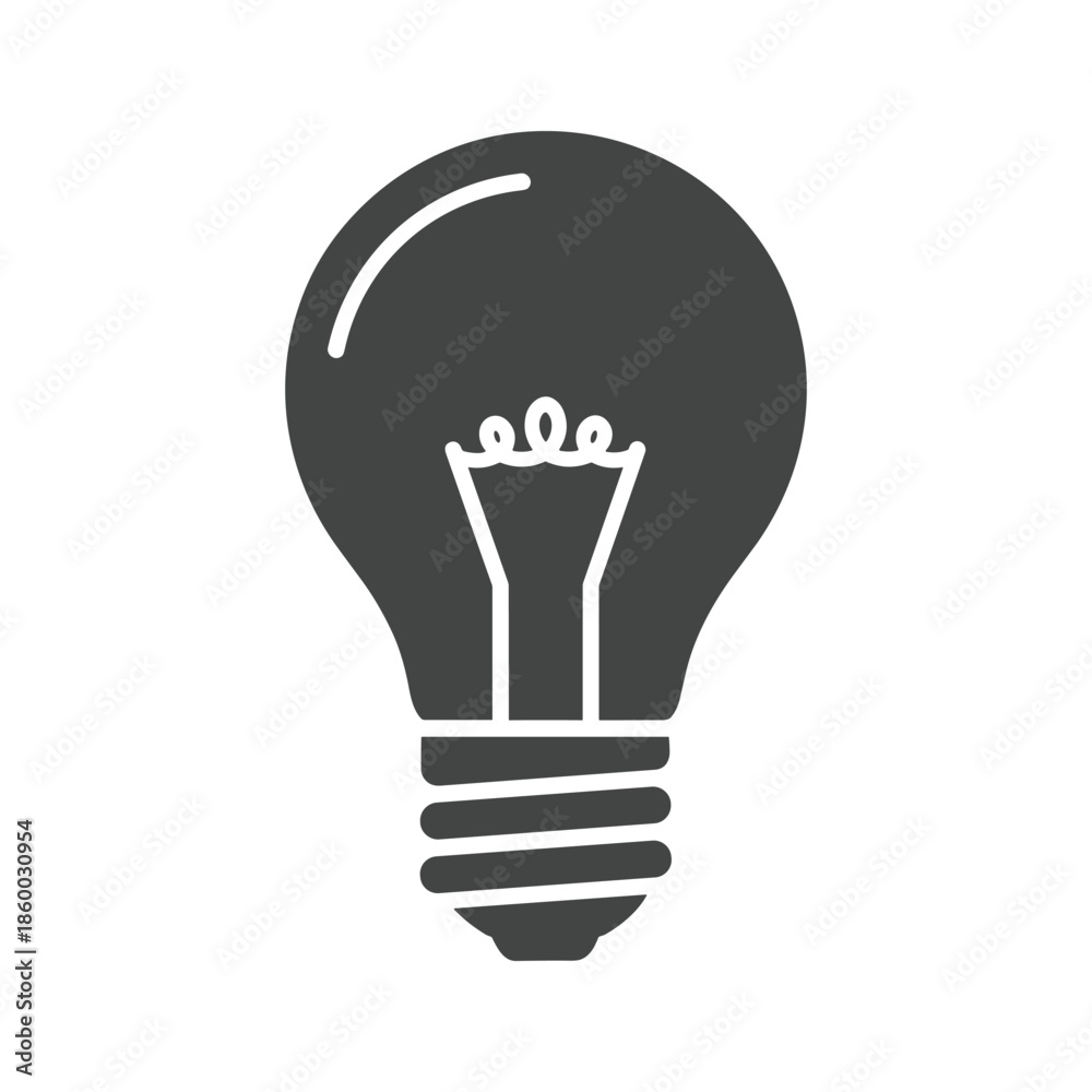 Obraz premium Light Bulb Icon Vector Illustration