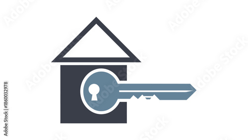 House key symbolizes home ownership and security, representing property and access.