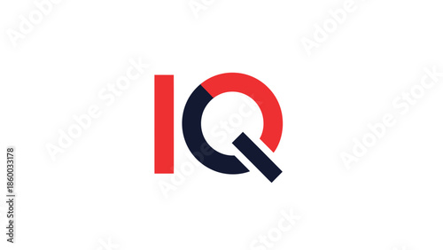 IQ logo design representing intelligence and knowledge concept.