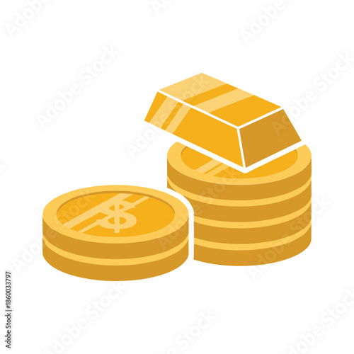 Bitcoin Gold Coin Illustration