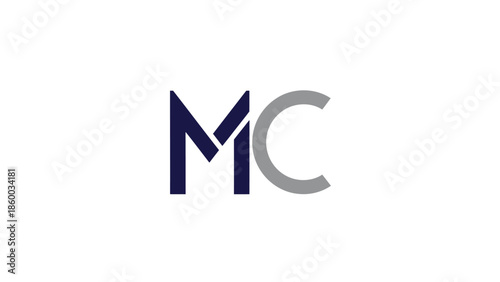 MC logo design, modern and minimalist, perfect for branding and identity.