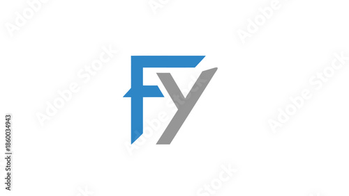 Modern FY logo design with a unique and stylish appearance for branding.