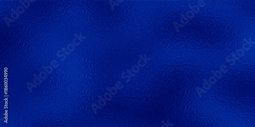 Blue Foil Texture Background with Glass Effect, Illustration. Abstract gradient bright and shiny light reflection rough texture