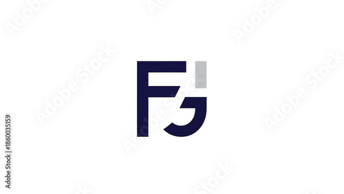 Modern and stylish logo design featuring the letters F and J, perfect for branding.